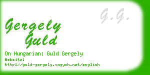 gergely guld business card